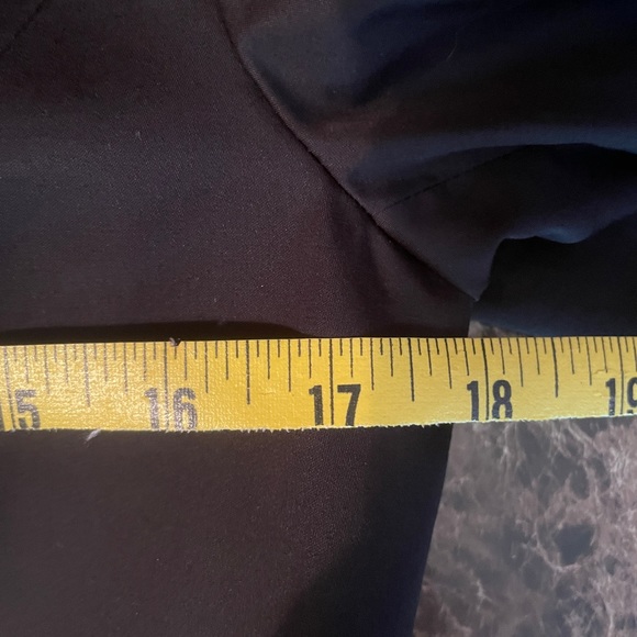 Ann Taylor Women's Size 2 Black Coat Collared Detailed Waist Snap Button Close - Picture 8 of 12